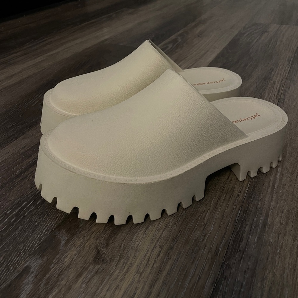 Jeffrey Campbell Cream Mules